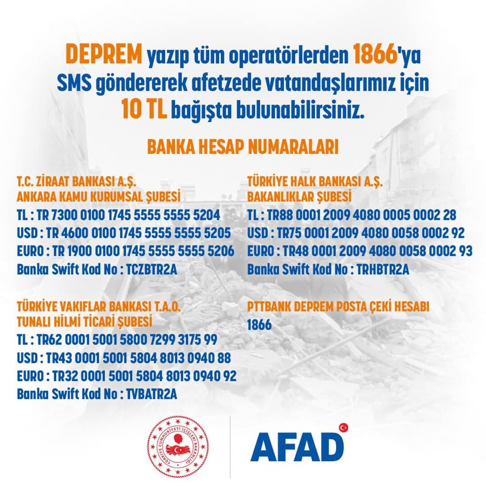 AFAD Yardımı Nasıl Yapılır? AFAD Deprem Bağış