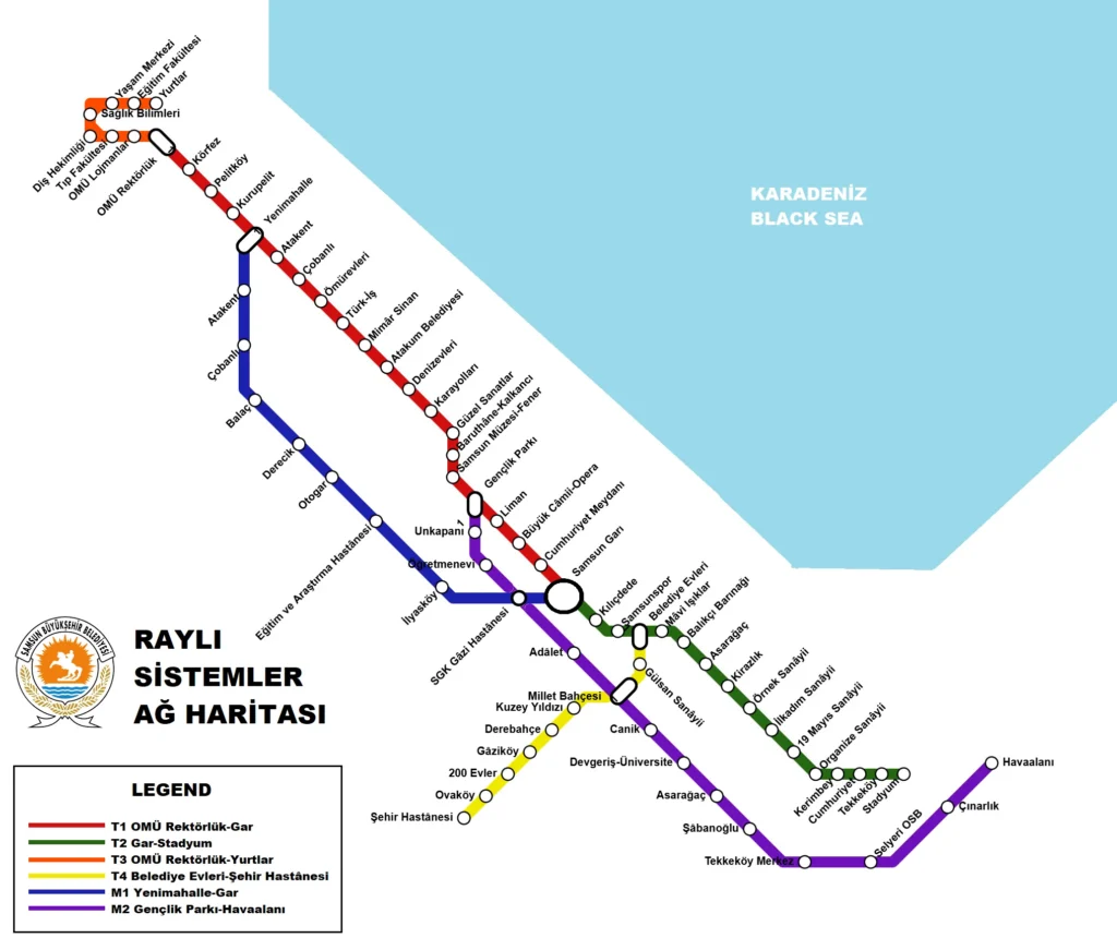 Samulaş Raylı Sistemler Haritası