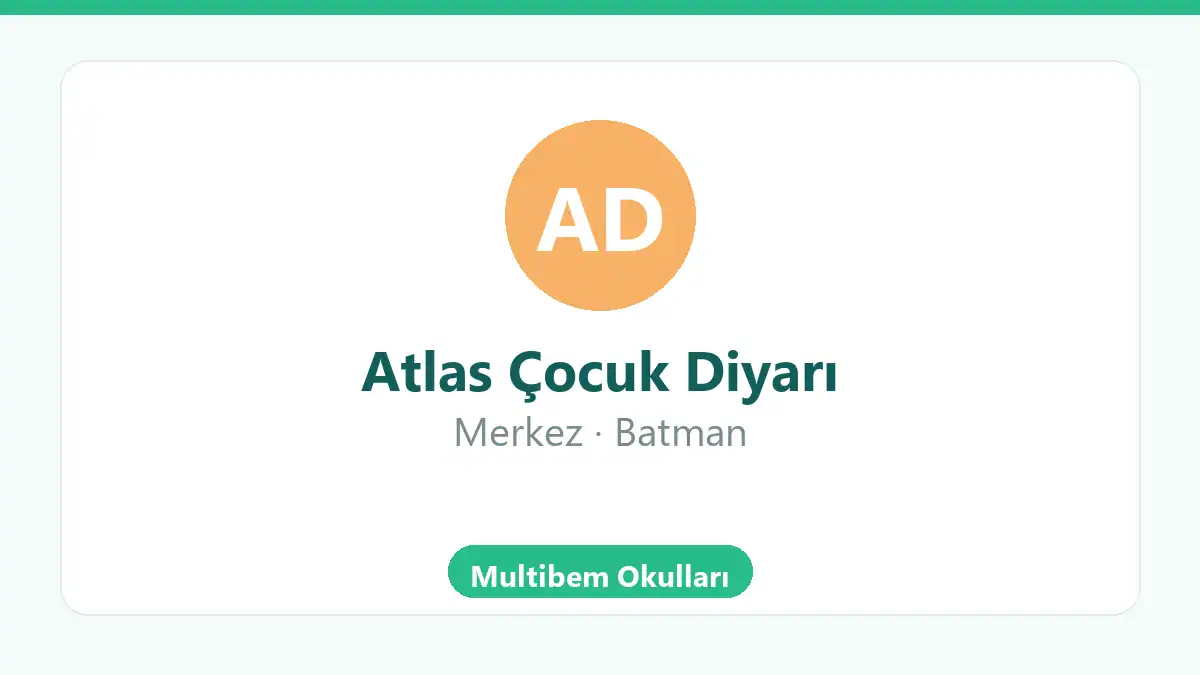 Atlas Çocuk Diyarı - Merkez Batman