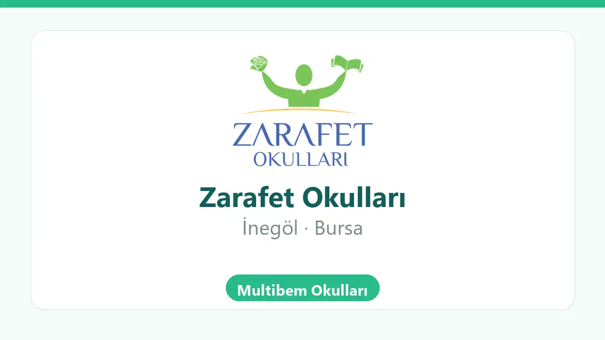 Zarafet Okulları - İnegöl Bursa anaokulu