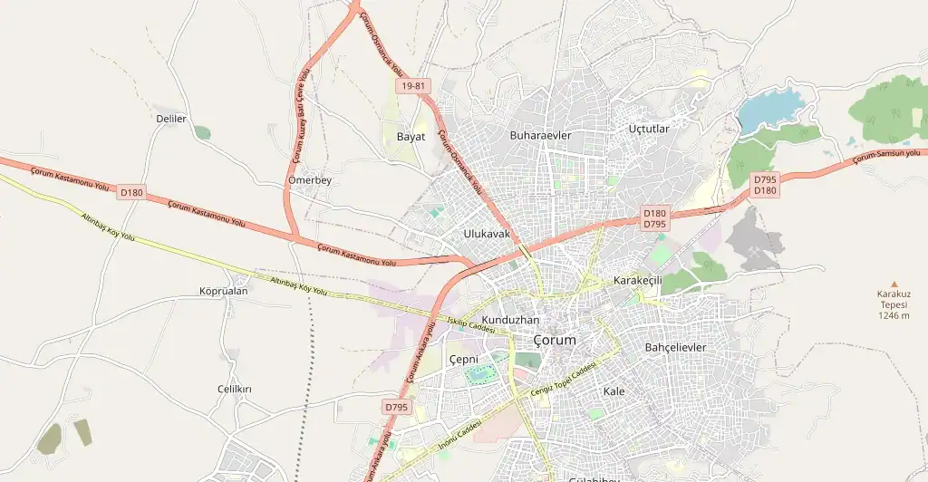 Çorum şehir haritası