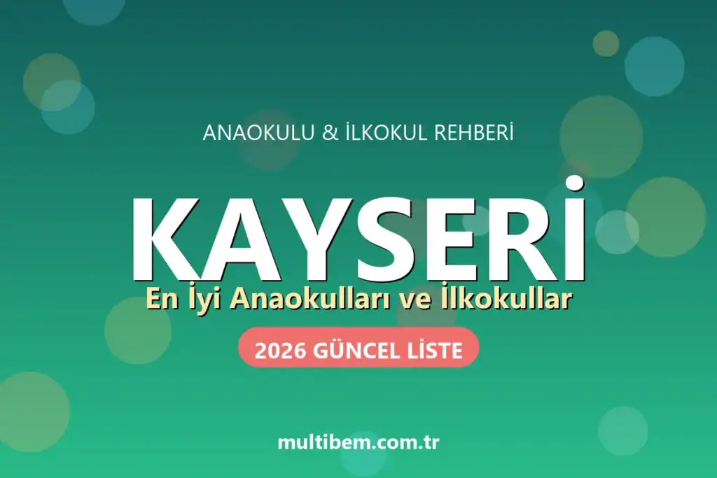 Kayseri'deki En İyi Anaokulları ve İlkokullar (2026 Güncel Liste)