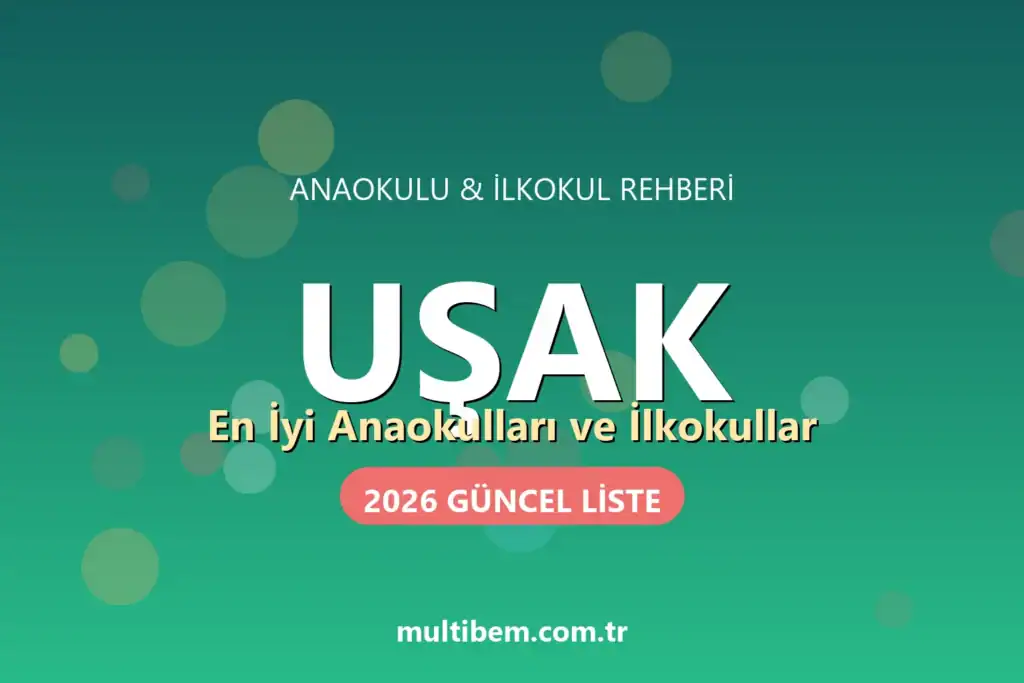 Uşak'taki En İyi Anaokulları ve İlkokullar (2026 Güncel Liste)