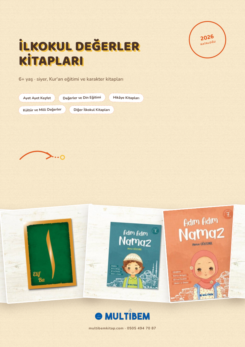 İlkokul Değerler Kitapları kataloğu kapağı