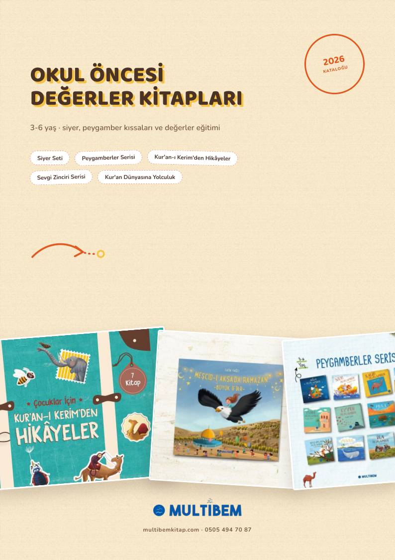 Okul Öncesi Değerler Kitapları kataloğu kapağı